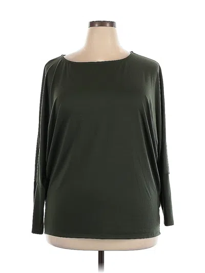 Pre-owned Lularoe 3/4 Sleeve T-shirt In Green