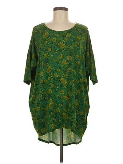 Pre-owned Lularoe 3/4 Sleeve T-shirt In Green
