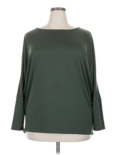 Pre-owned Lularoe 3/4 Sleeve T-shirt In Green