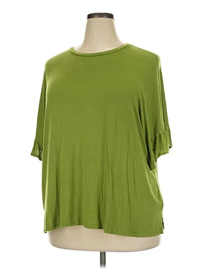 Pre-owned Lularoe 3/4 Sleeve T-shirt In Green