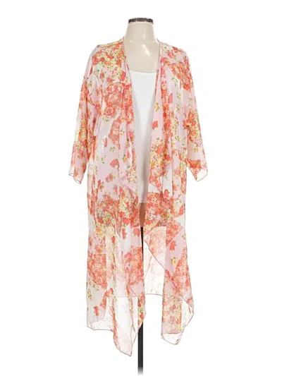 Pre-owned Lularoe 3/4 Sleeve T-shirt In Orange