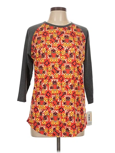 Lularoe 3/4 Sleeve T-shirt In Orange