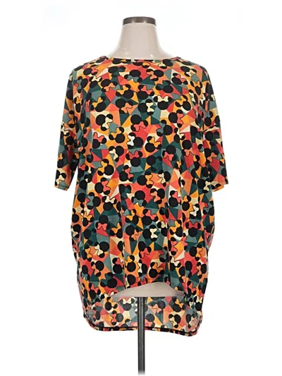 Pre-owned Lularoe 3/4 Sleeve T-shirt In Orange
