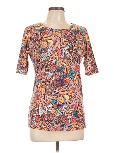 Pre-owned Lularoe 3/4 Sleeve T-shirt In Orange