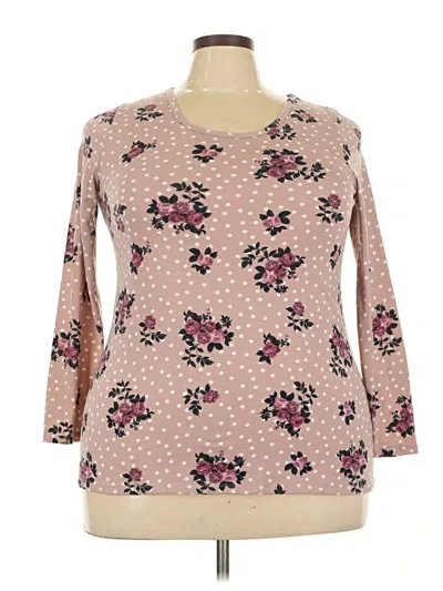 Pre-owned Lularoe 3/4 Sleeve T-shirt In Pink