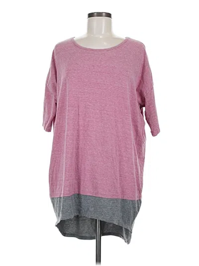 Pre-owned Lularoe 3/4 Sleeve T-shirt In Pink