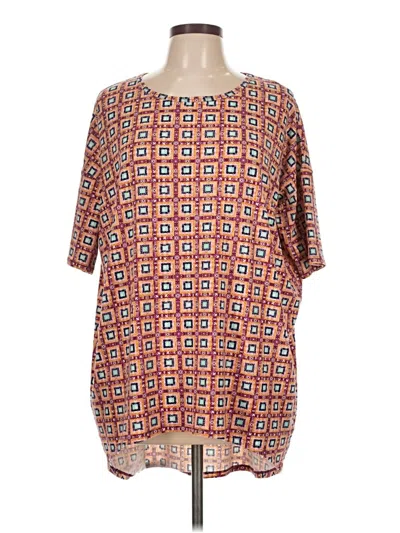 Pre-owned Lularoe 3/4 Sleeve T-shirt In Pink