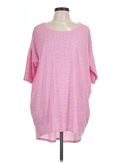 Pre-owned Lularoe 3/4 Sleeve T-shirt In Pink