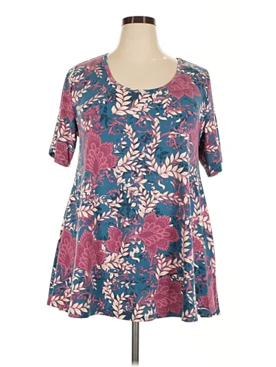 Pre-owned Lularoe 3/4 Sleeve T-shirt In Pink