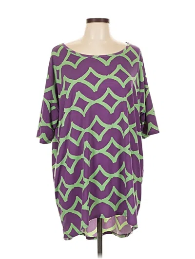 Pre-owned Lularoe 3/4 Sleeve T-shirt In Purple