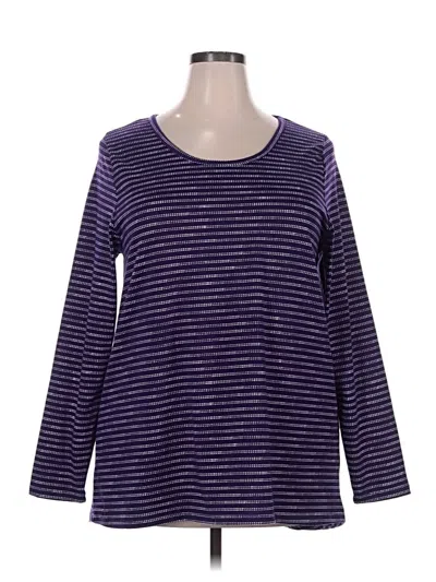 Pre-owned Lularoe 3/4 Sleeve T-shirt In Purple
