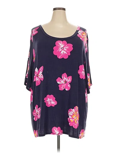 Pre-owned Lularoe 3/4 Sleeve T-shirt In Purple