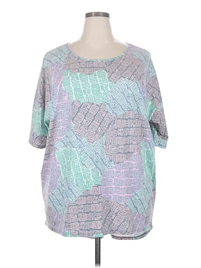 Pre-owned Lularoe 3/4 Sleeve T-shirt In Purple