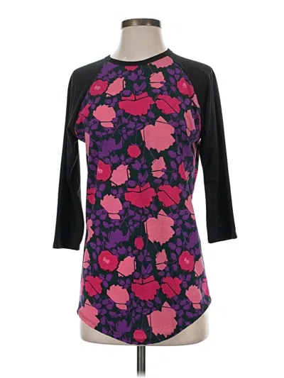 Pre-owned Lularoe 3/4 Sleeve T-shirt In Purple