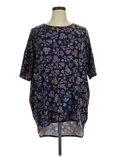 Pre-owned Lularoe 3/4 Sleeve T-shirt In Purple