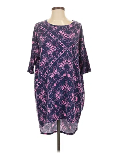 Pre-owned Lularoe 3/4 Sleeve T-shirt In Purple