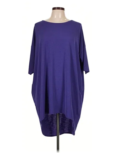 Pre-owned Lularoe 3/4 Sleeve T-shirt In Purple