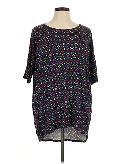 Pre-owned Lularoe 3/4 Sleeve T-shirt In Purple