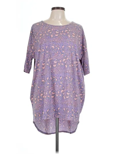 Pre-owned Lularoe 3/4 Sleeve T-shirt In Purple