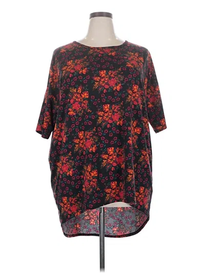 Pre-owned Lularoe 3/4 Sleeve T-shirt In Red