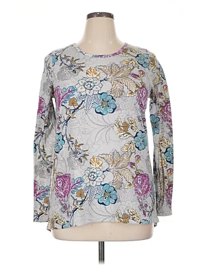 Lularoe 3/4 Sleeve T-shirt In Silver