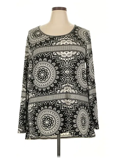 Pre-owned Lularoe 3/4 Sleeve T-shirt In Silver