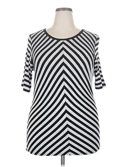 Pre-owned Lularoe 3/4 Sleeve T-shirt In Silver