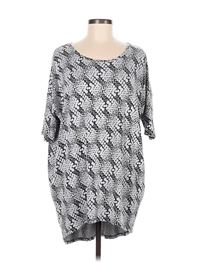 Pre-owned Lularoe 3/4 Sleeve T-shirt In Silver