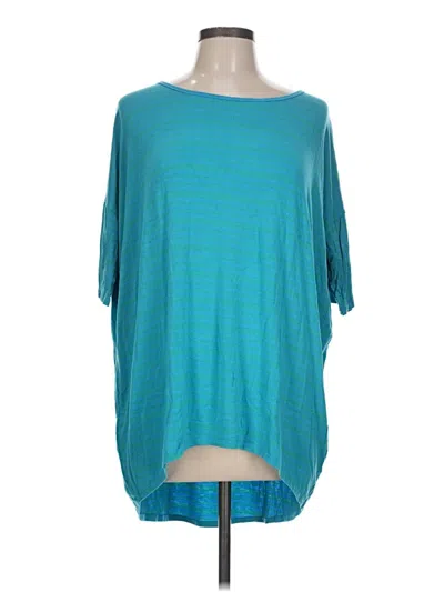 Pre-owned Lularoe 3/4 Sleeve T-shirt In Teal