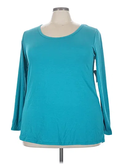 Pre-owned Lularoe 3/4 Sleeve T-shirt In Teal