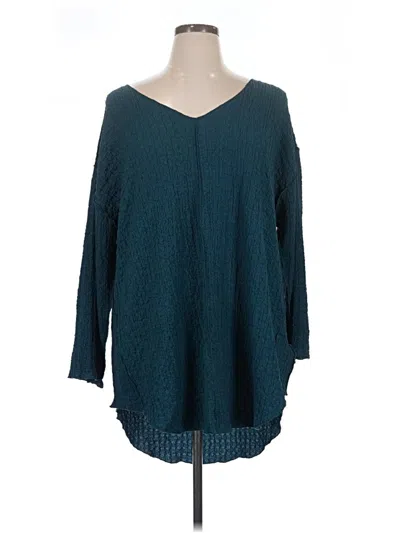 Pre-owned Lularoe 3/4 Sleeve T-shirt In Teal