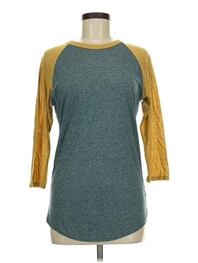 Pre-owned Lularoe 3/4 Sleeve T-shirt In Teal