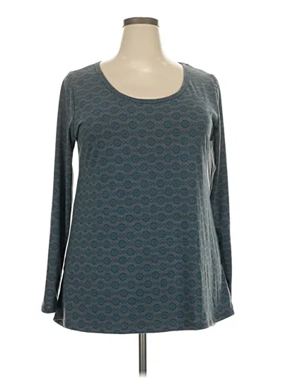 Pre-owned Lularoe 3/4 Sleeve T-shirt In Teal