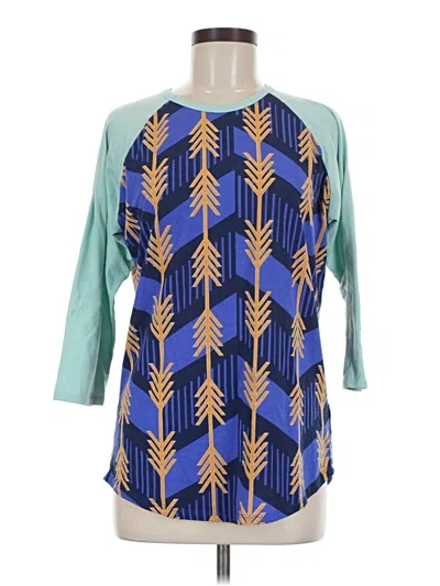Pre-owned Lularoe 3/4 Sleeve T-shirt In Teal