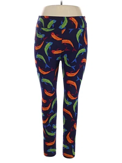 Pre-owned Lularoe Active Pants In Blue