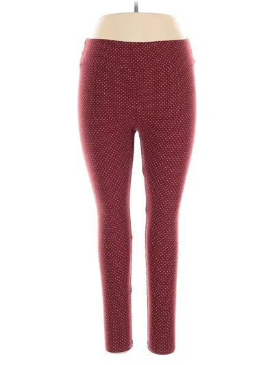 Pre-owned Lularoe Active Pants In Burgundy