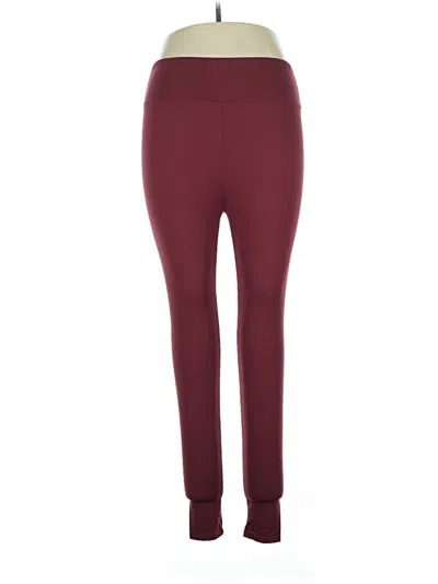 Pre-owned Lularoe Active Pants In Burgundy