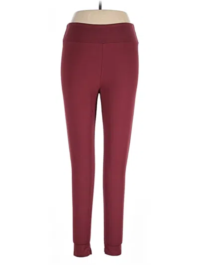 Pre-owned Lularoe Active Pants In Burgundy