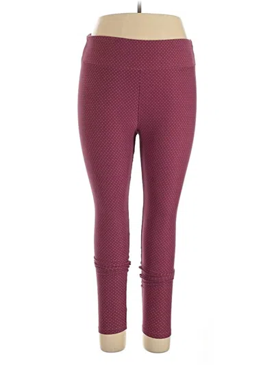 Pre-owned Lularoe Active Pants In Burgundy