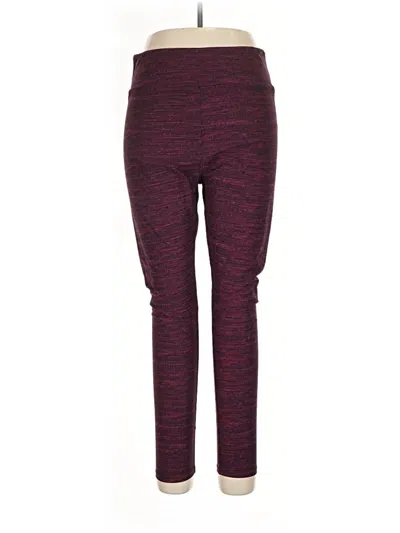 Pre-owned Lularoe Active Pants In Burgundy