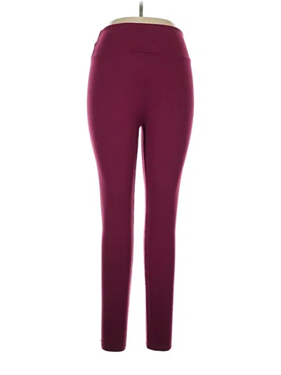 Pre-owned Lularoe Active Pants In Burgundy
