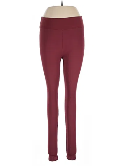 Pre-owned Lularoe Active Pants In Burgundy
