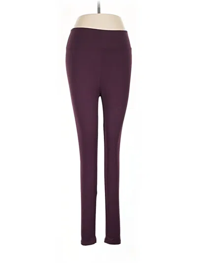 Pre-owned Lularoe Active Pants In Burgundy