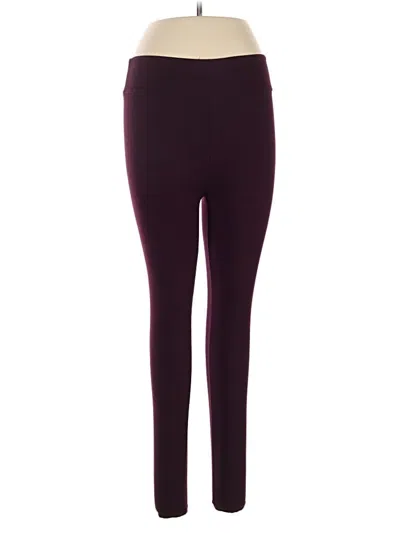 Pre-owned Lularoe Active Pants In Burgundy