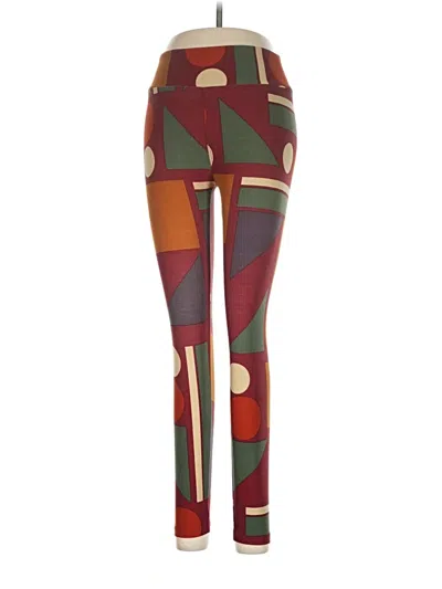 Pre-owned Lularoe Active Pants In Burgundy
