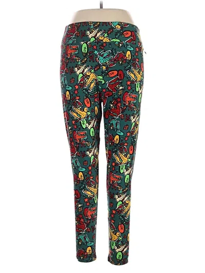 Pre-owned Lularoe Active Pants In Green