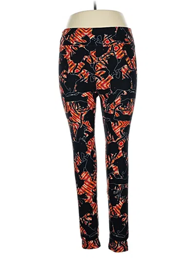 Pre-owned Lularoe Active Pants In Orange