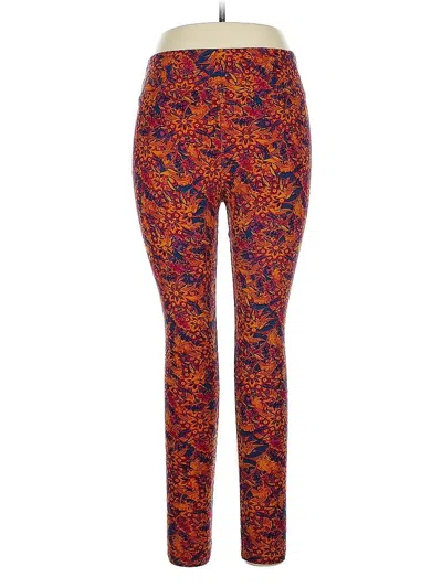 Pre-owned Lularoe Active Pants In Orange