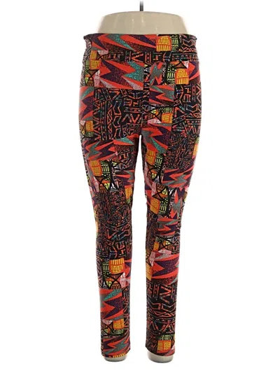 Pre-owned Lularoe Active Pants In Orange