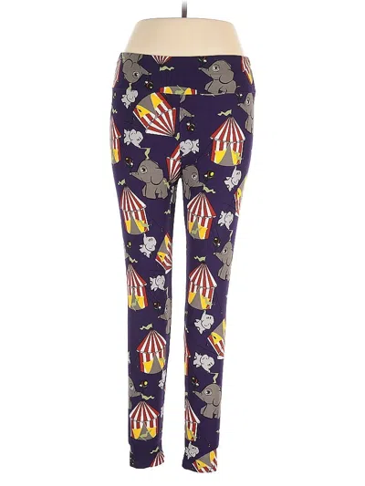 Pre-owned Lularoe Active Pants In Purple